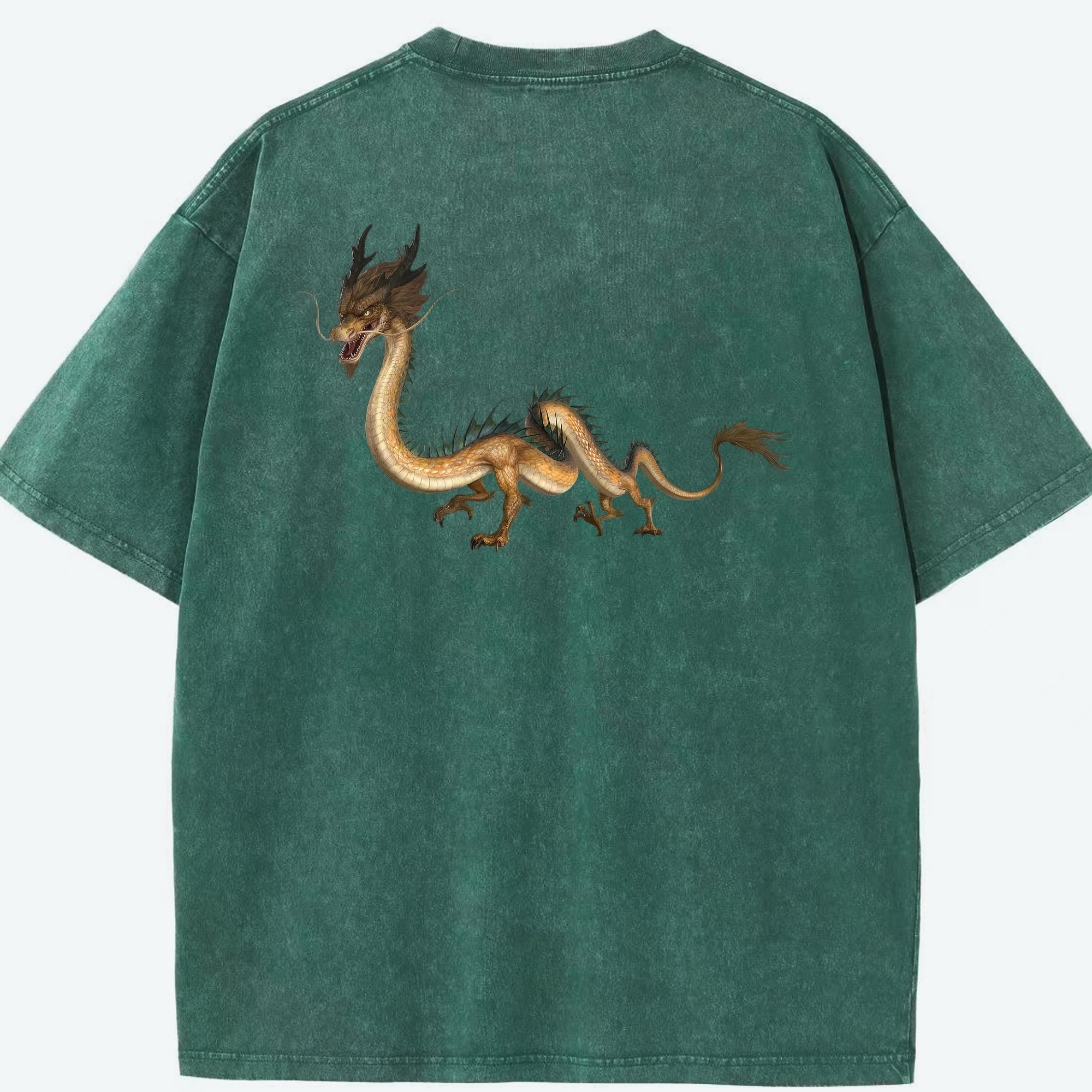 （画像用） Ne Zha 2 ナタ 魔童の大暴れ 綿100% ヴィンテージ風 半袖Tシャツ（背面プリント）